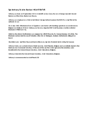 A preview of a PDF biography for Bunker, Anthony St. John